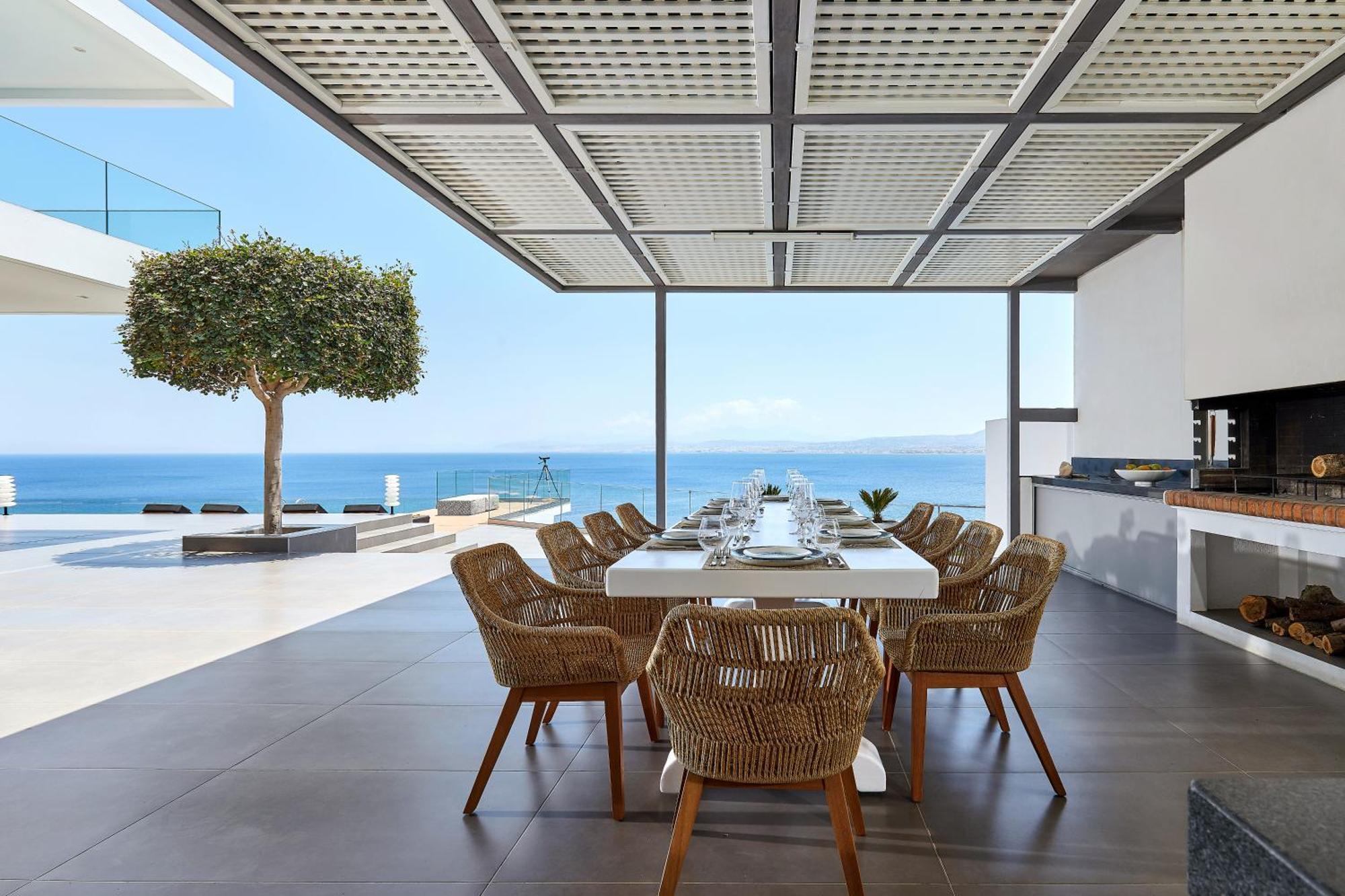 Beachfront Villa In Crete - Epavli Luxury Villa Агия-Пелагия  Экстерьер фото