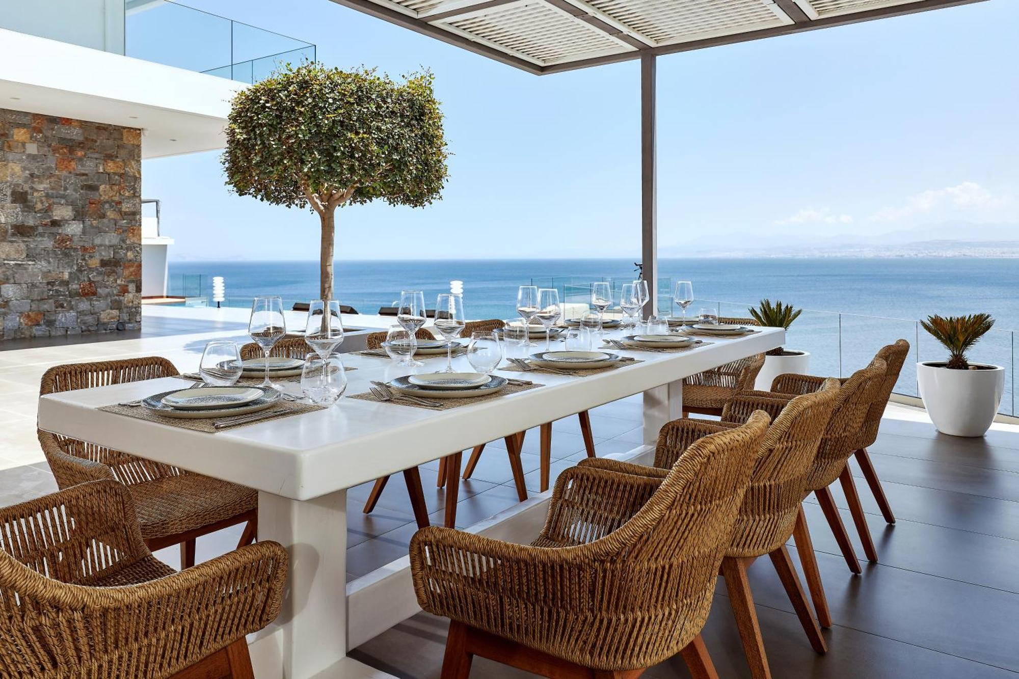 Beachfront Villa In Crete - Epavli Luxury Villa Агия-Пелагия  Экстерьер фото